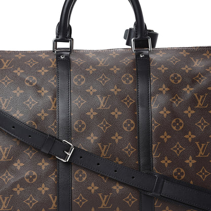Louis Vuitton Monogram Macassar Keepall Bandouliere 55 6 of 8