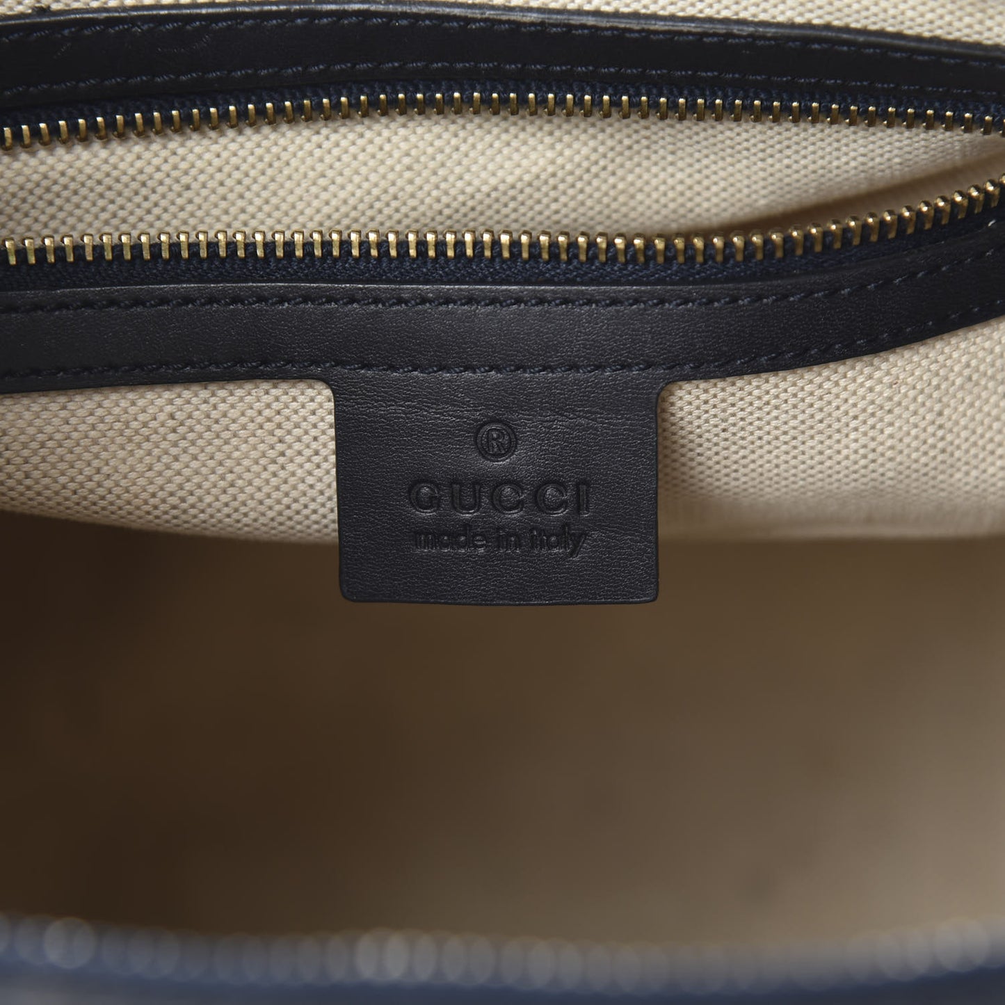 Monogram Selleria Calfskin Vintage Web Medium Boston Beige Blue