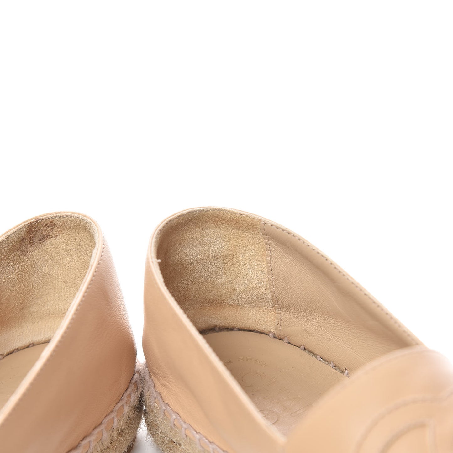 Lambskin CC Espadrilles 38 Beige Black