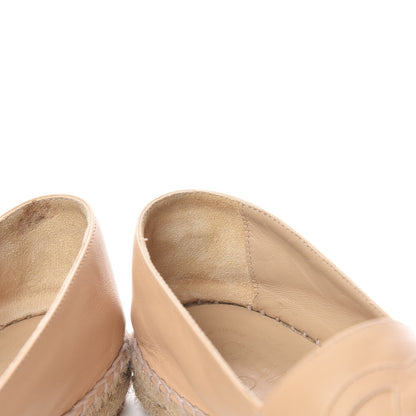 Chanel Lambskin CC Espadrilles 38 Beige Black 14 of 15