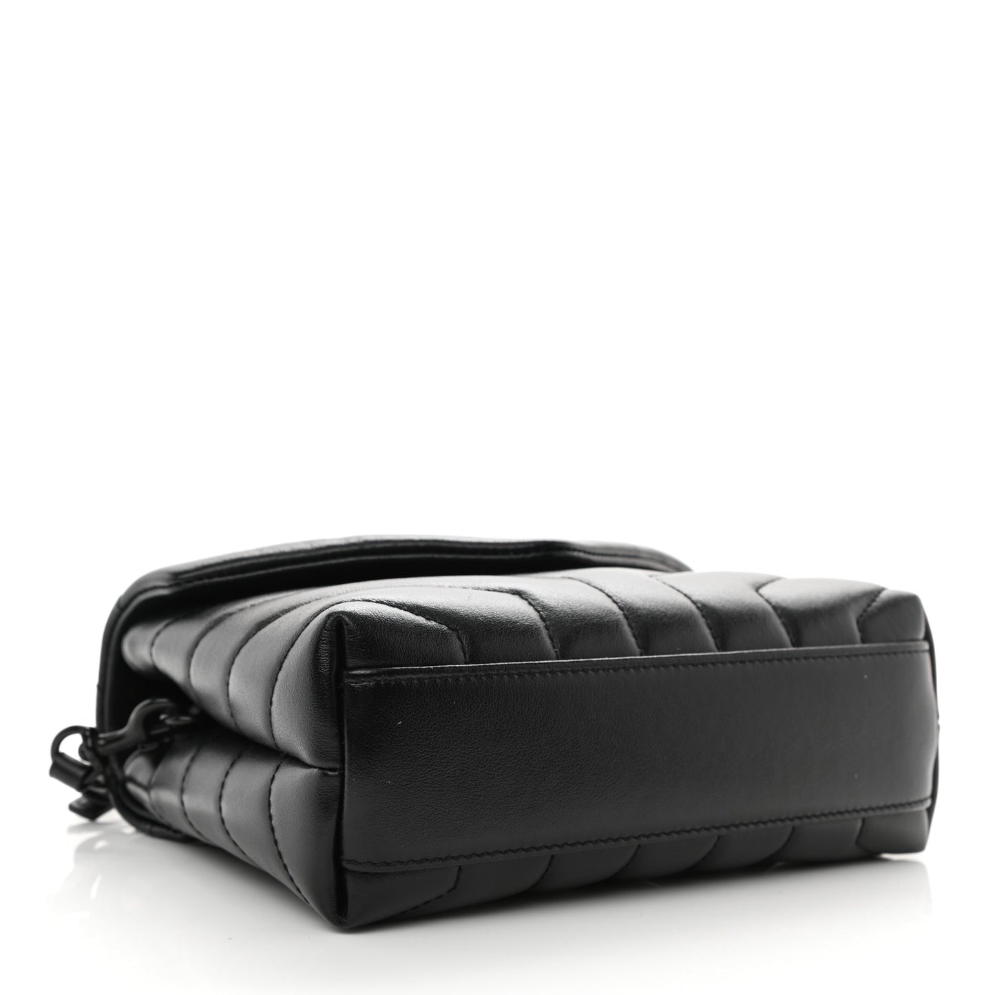 Calfskin Y Quilted Monogram Toy Loulou Crossbody Bag Black