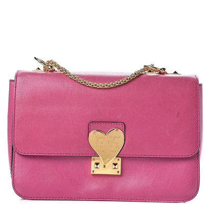 Valentino Garavani Shiny Nappa L'Amour Rockstud Shoulder Bag Fuxia 1 of 17