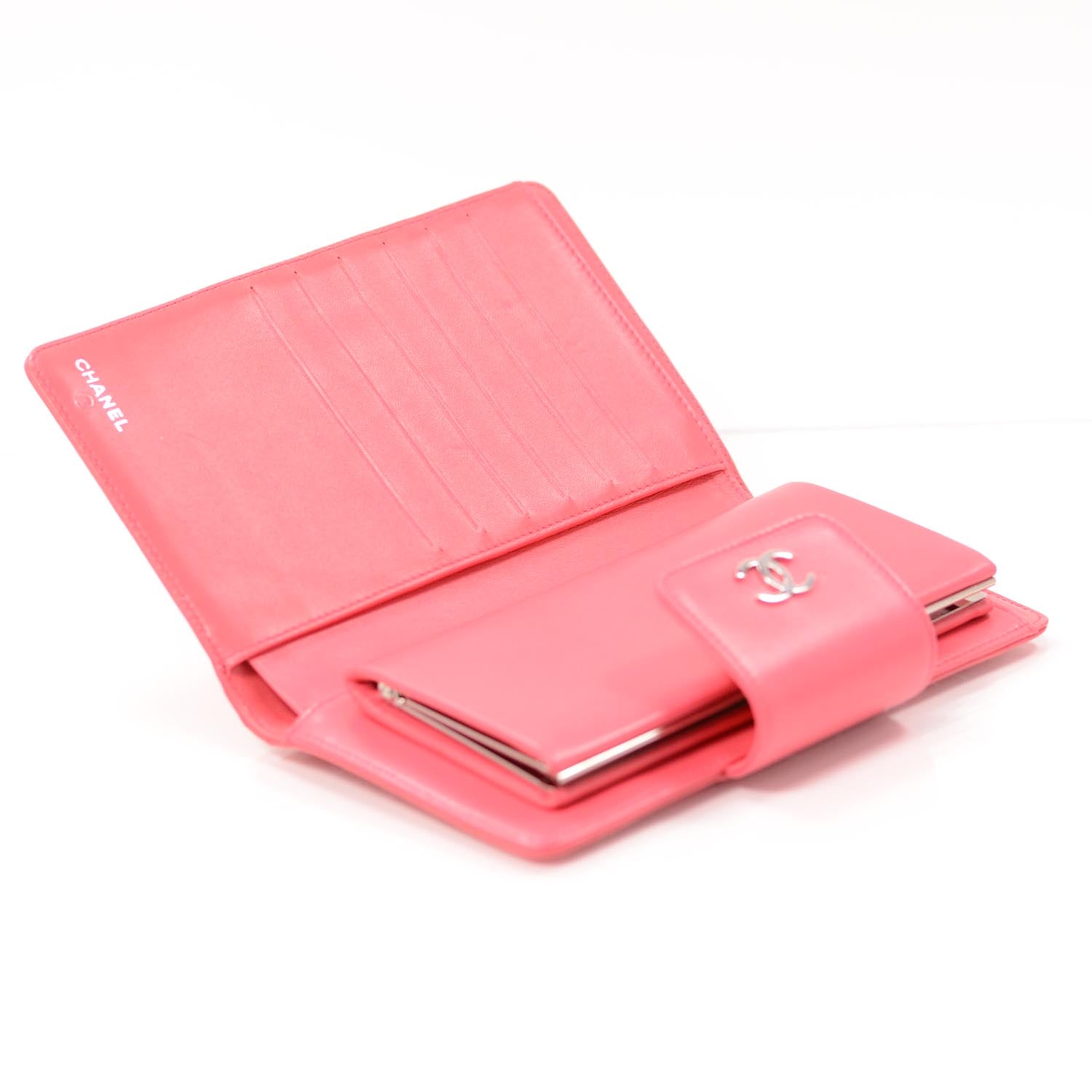 Chanel Lambskin Precious Symbols Wallet Coral 6 of 9