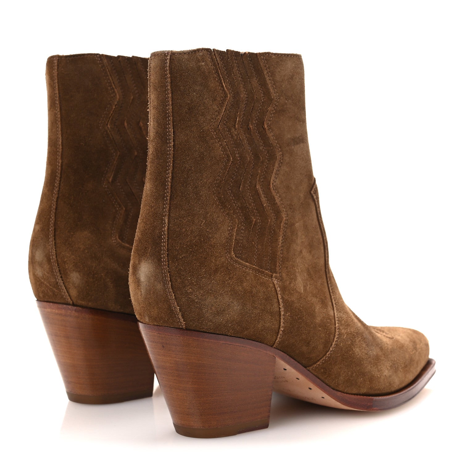 Hermes Suede Womens Vegas Ankle Boot 40 Brun Fume 5 of 16
