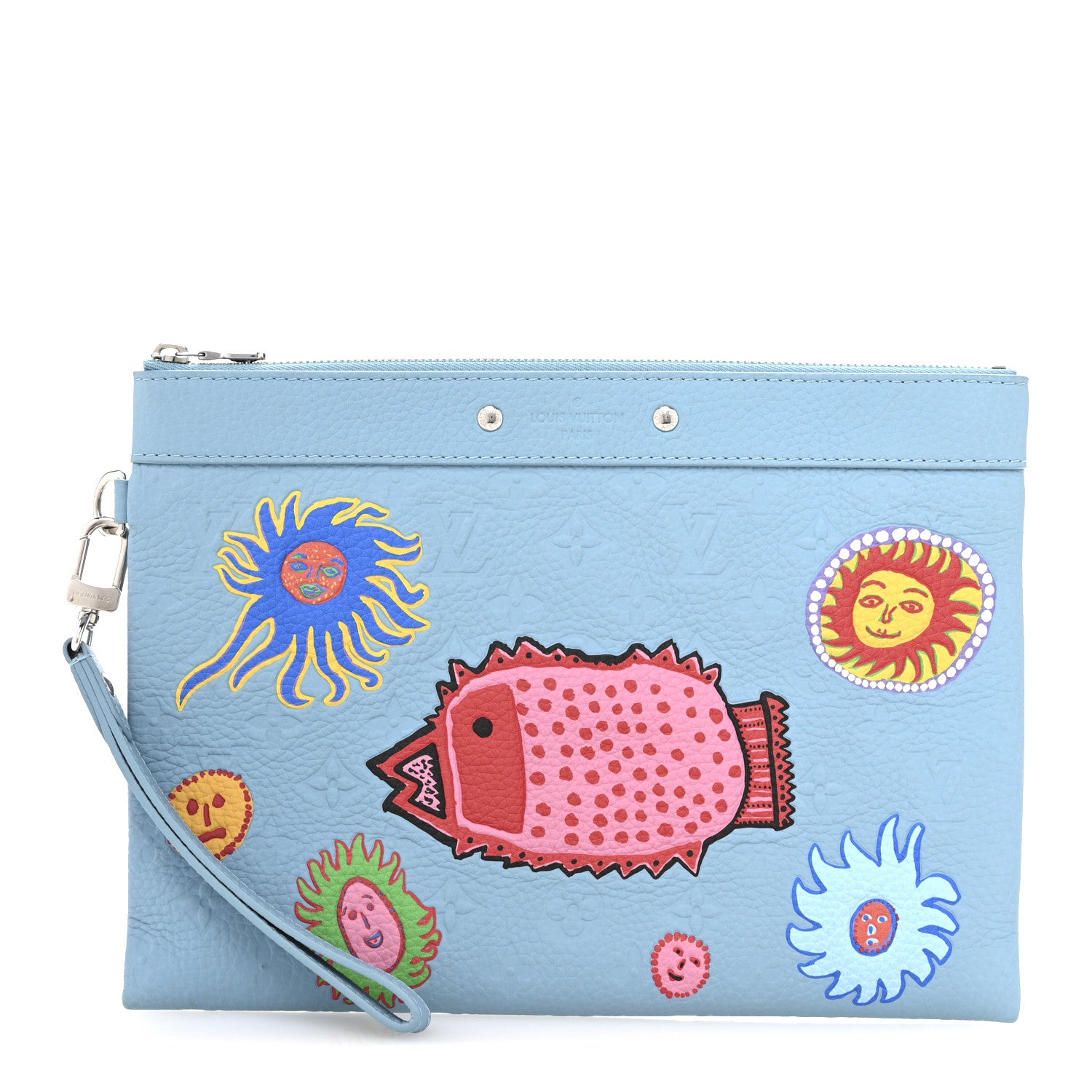 Louis Vuitton LV x YK Taurillon Pochette To Go Clutch Blue 1 of 9