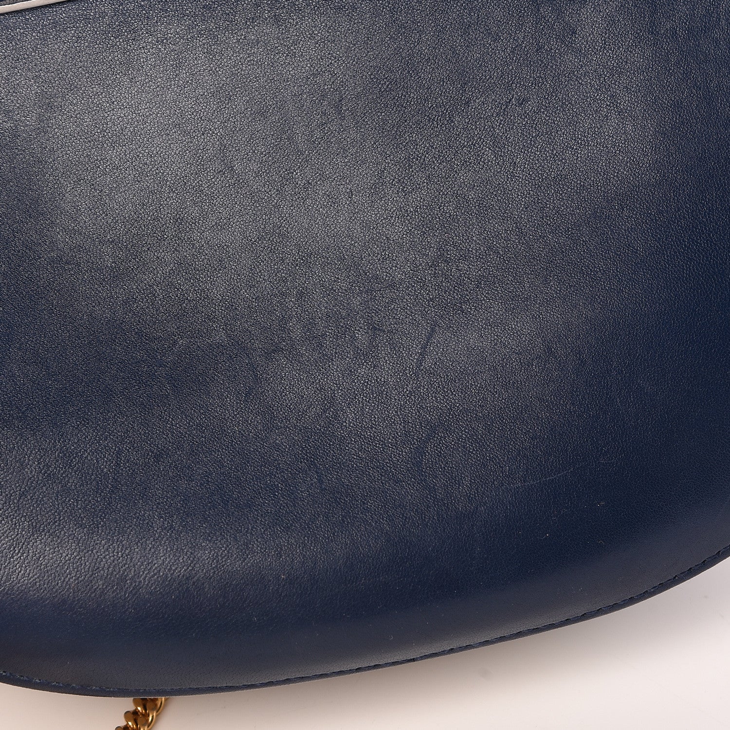 Chloe Smooth Calfskin Bi-Color Drew Shoulder Bag Royal Navy Marshamallow 13 of 13
