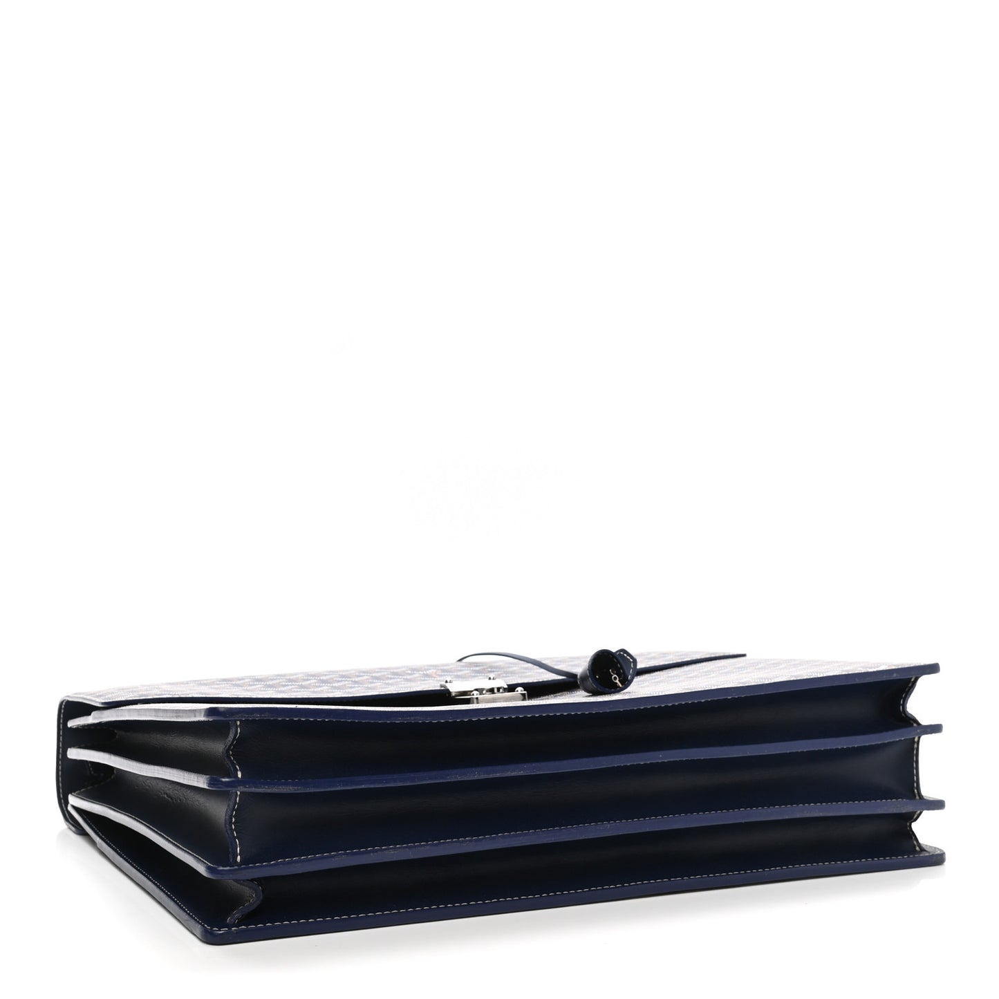 Goyardine Serviette Chypre Briefcase Blue