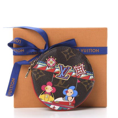 Louis Vuitton Monogram 2020 Christmas Animation Bumper Cars Round Coin Purse Coquelicot 8 of 8