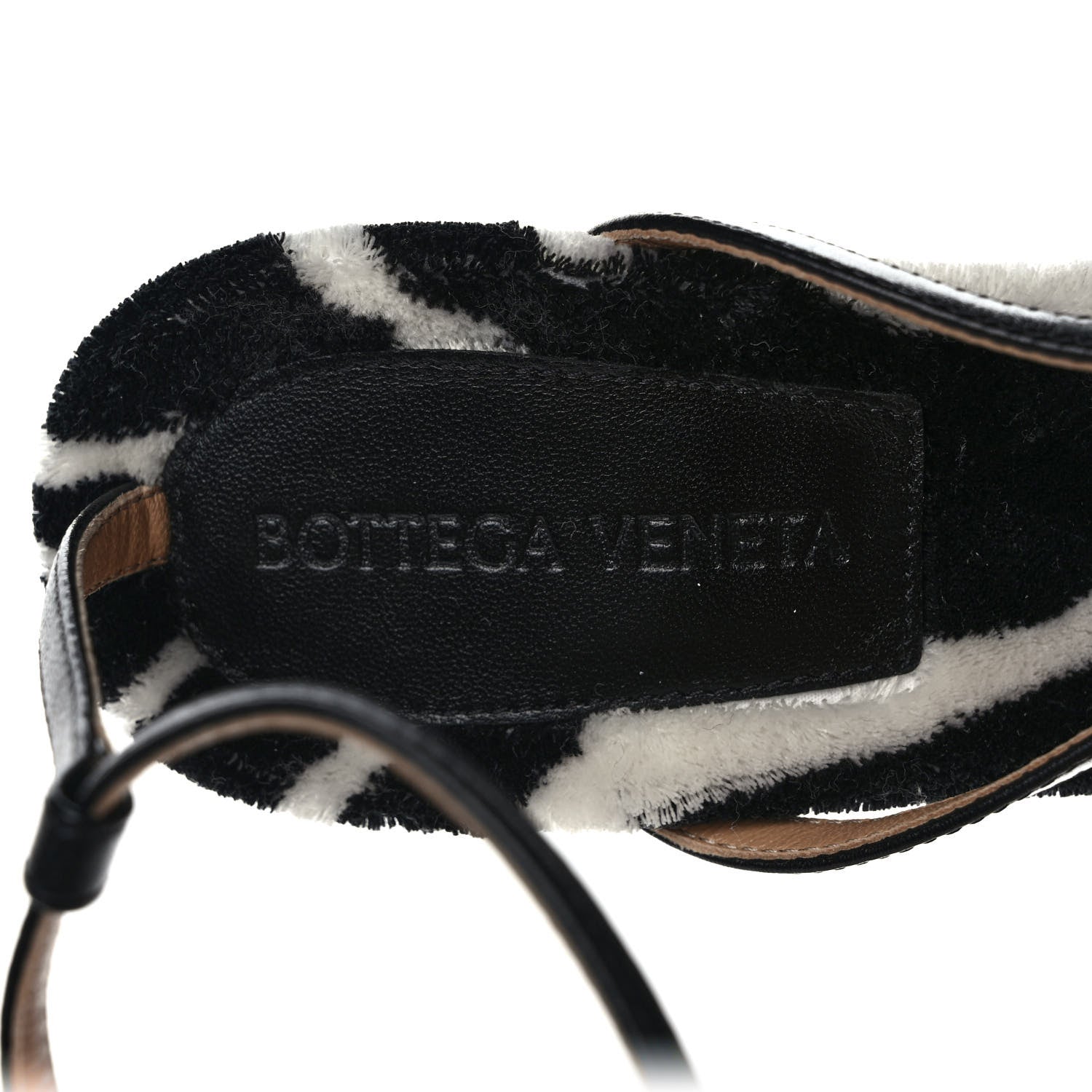 Bottega Veneta Microfiber Stretch Multi Strap 90mm Sandals 37 White Zebra 7 of 7