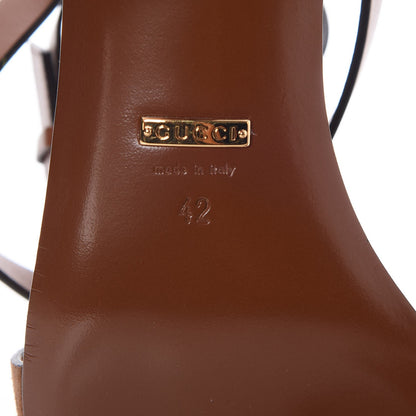 Gucci Suede Calfskin Candy Cross Sandals 42 Brown 8 of 12