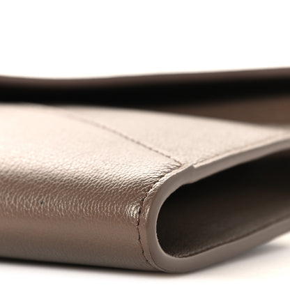 Chanel Grained Goatskin Envelope Clutch With Chain Light Brown 10 of 10