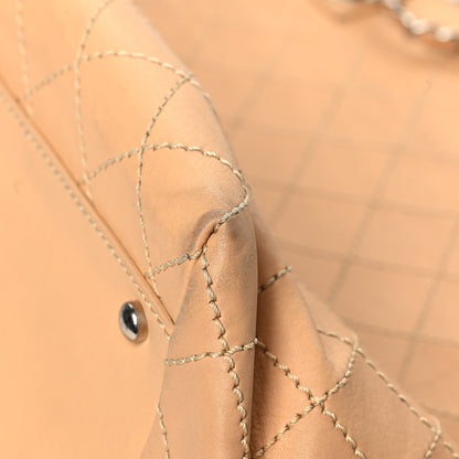 Chanel Calfskin Stitched Large Shopping Tote Beige 12 of 18