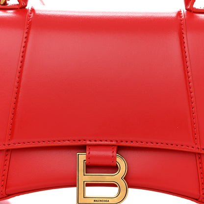 Balenciaga Shiny Box Calfskin Small Hourglass Top Handle Bag Bright Red 8 of 11