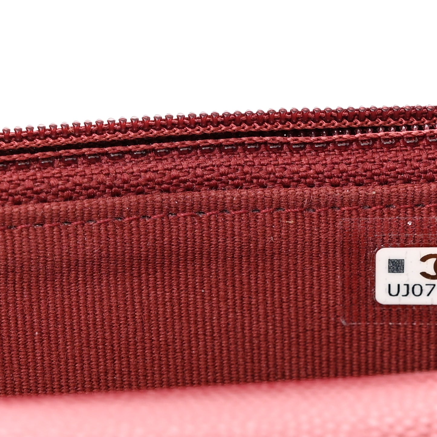 Caviar Quilted Pocket Twins Clutch With Chain Burgundy