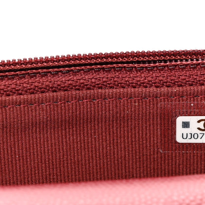 Chanel Caviar Quilted Pocket Twins Clutch With Chain Burgundy 8 of 12