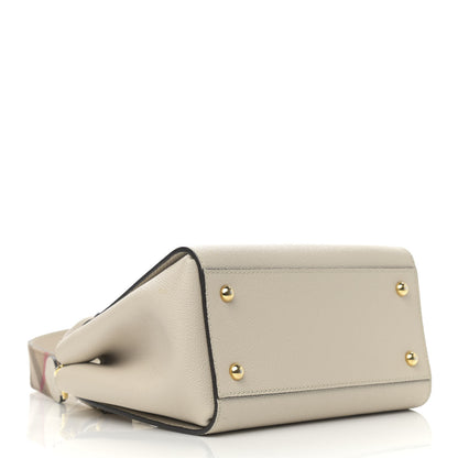 Burberry Soft Grain Calfskin Small Buckle Tote Limestone 4 of 12