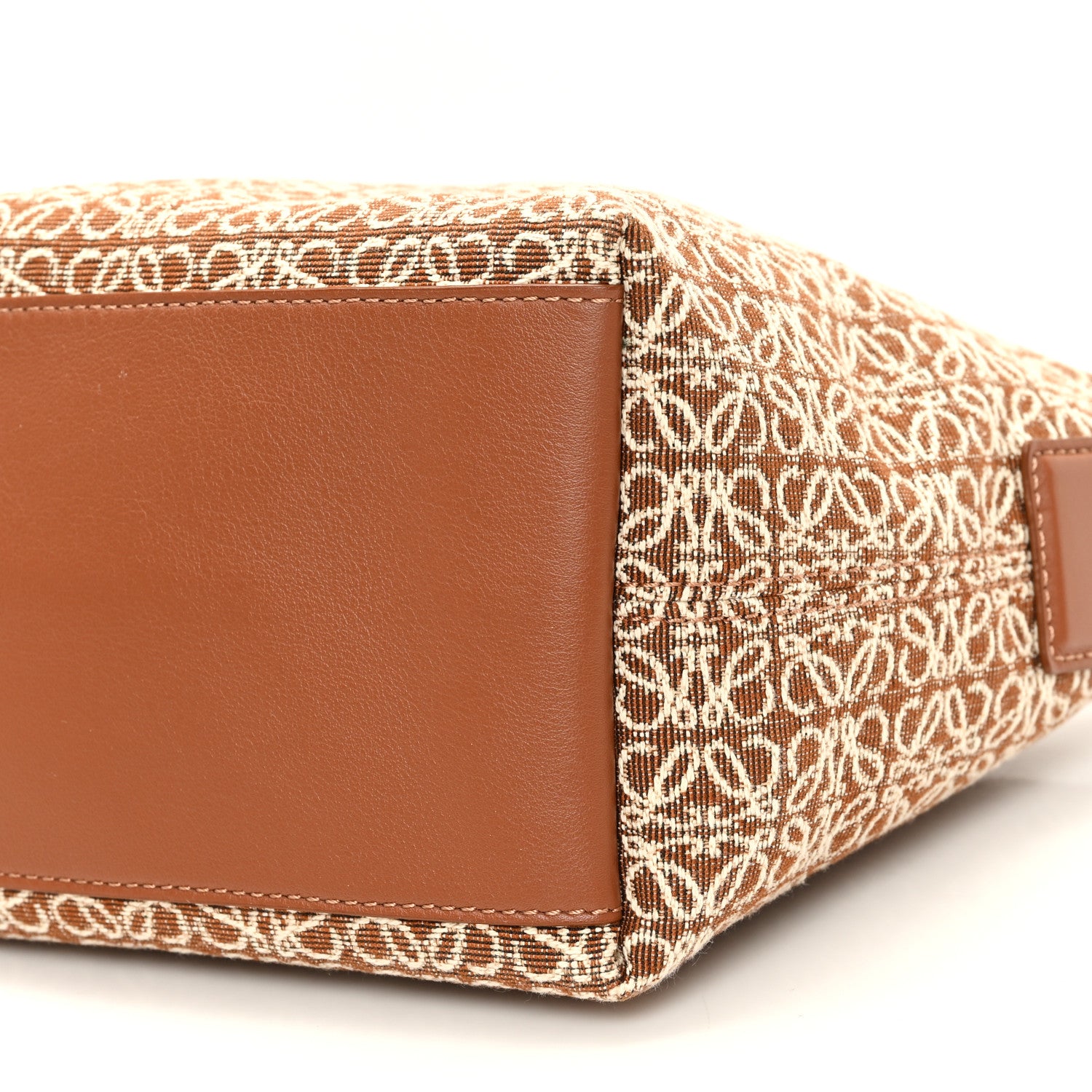 Loewe Jacquard Anagram Calfskin Small Cubi Bag Tan Pecan 9 of 9