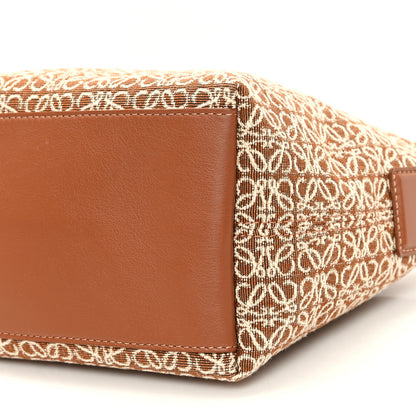 Loewe Jacquard Anagram Calfskin Small Cubi Bag Tan Pecan 9 of 9