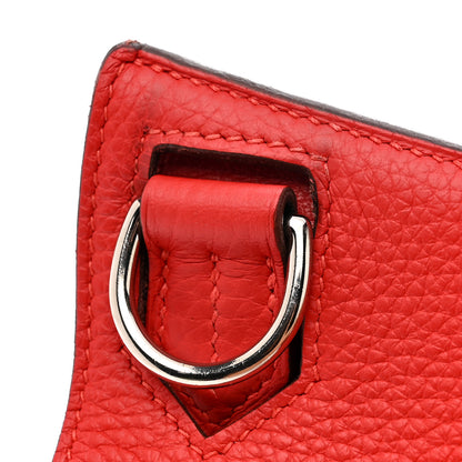 Hermes Taurillon Clemence Jypsiere 28 Rouge Tomate 12 of 12