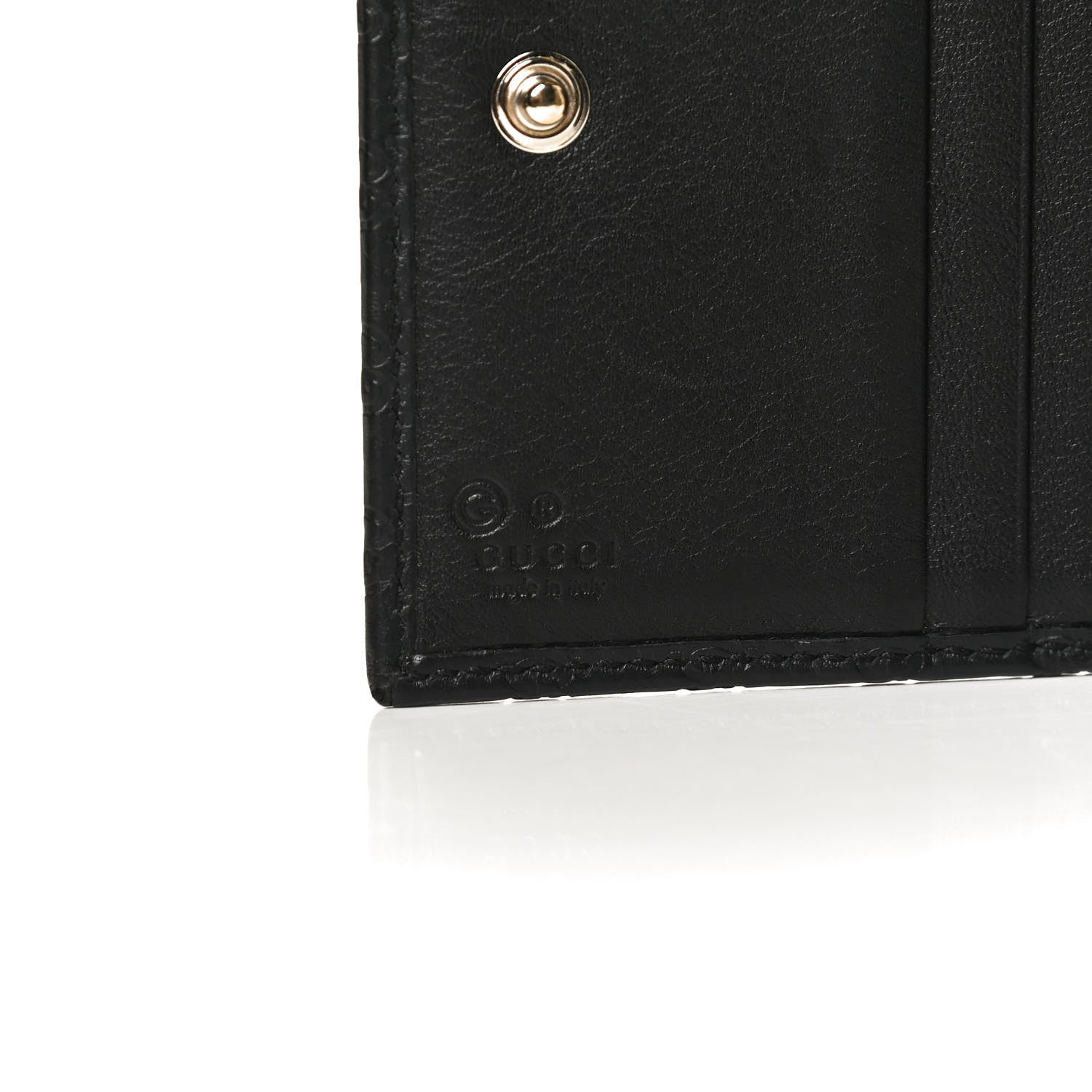 Gucci Microguccissima Snap Bi-Fold Wallet Black 7 of 9