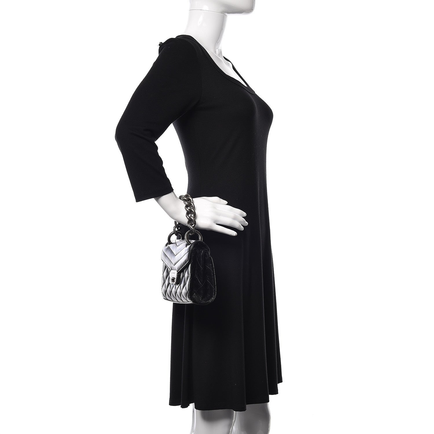 Chanel Aged Calfskin Quilted Mad About Quilting Mini Flap Black 2 of 10