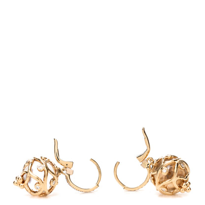 Temple St. Clair 18K Yellow Gold Diamond Rock Crystal Theodora Earrings 3 of 4