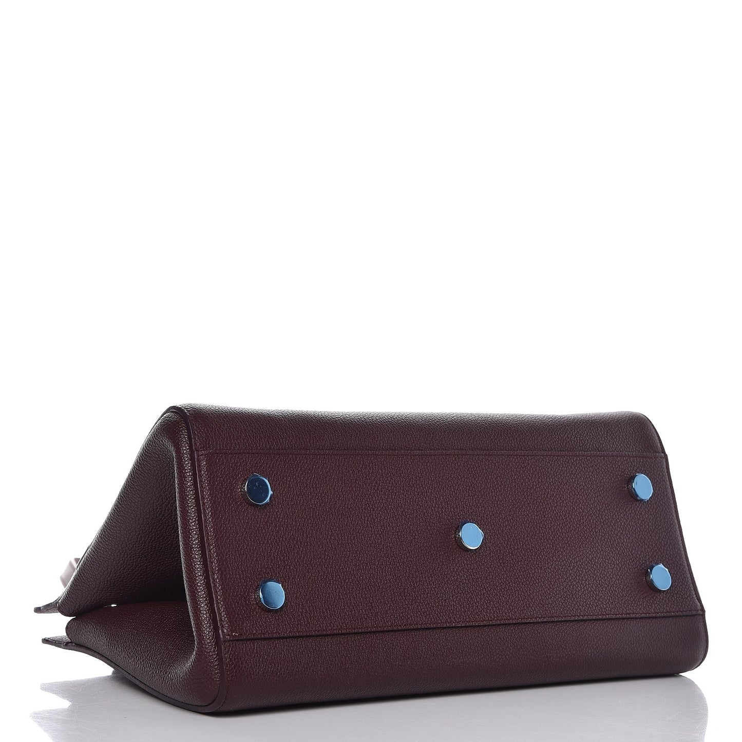 Grained Calfskin Small Cabas Rive Gauche Amaranto