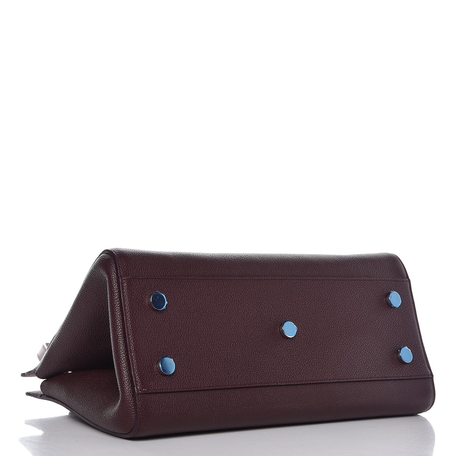 Saint Laurent Grained Calfskin Small Cabas Rive Gauche Amaranto 11 of 15