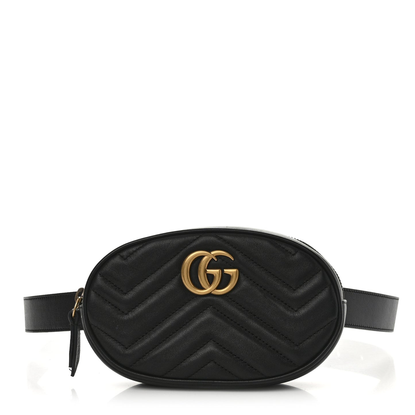 Calfskin Matelasse GG Marmont Belt Bag 75 30 Black