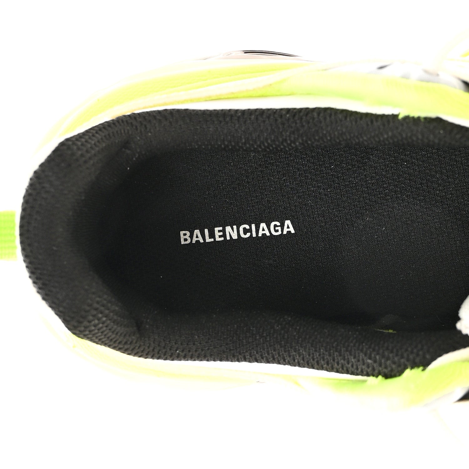 Balenciaga Rubber Mesh Bi-Color Womens Track.2 Open Sneakers 37 White Fluo Yellow 7 of 9