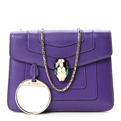 Bulgari Calfskin Small Serpenti Forever Snake Strap Crossbody Bag Amethyst 3 of 11