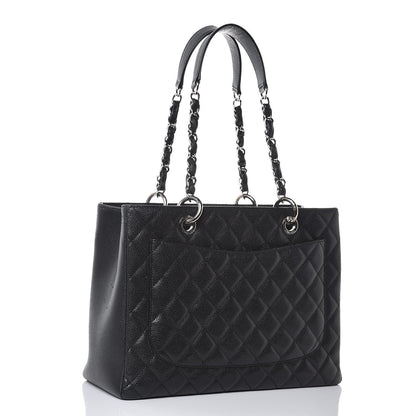 Chanel Caviar Quilted Grand Shopping Tote GST Black 3 of 14