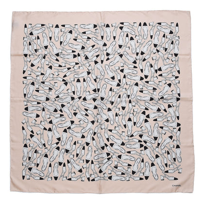 Chanel Silk CC Shoes Scarf Beige 1 of 5