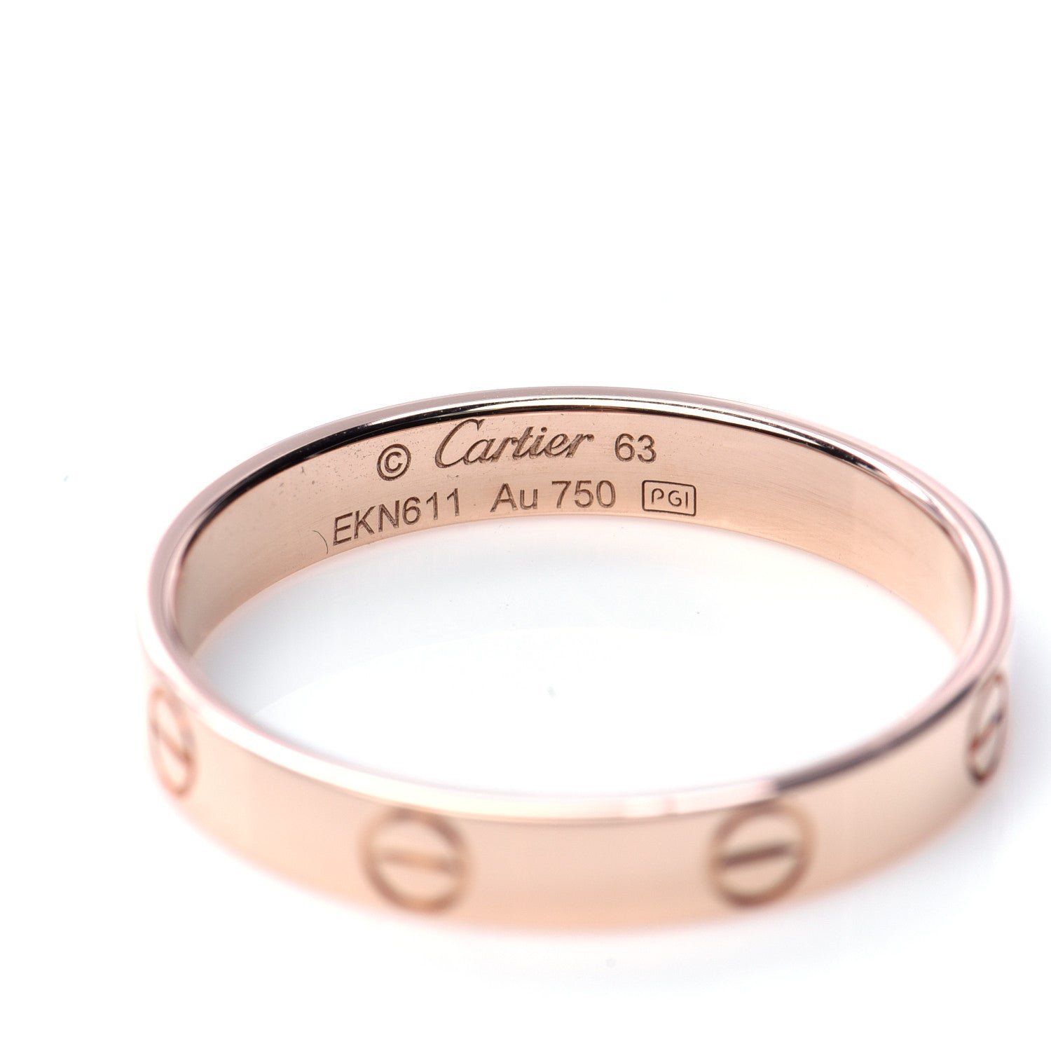 Cartier 18K Pink Gold 3.5mm LOVE Wedding Band Ring 63 10.25 5 of 5