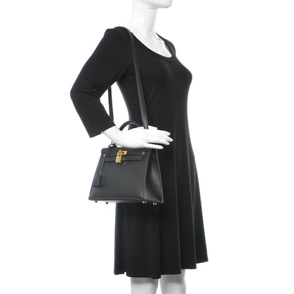 Hermes Epsom Kelly Sellier 25 Black 2 of 37