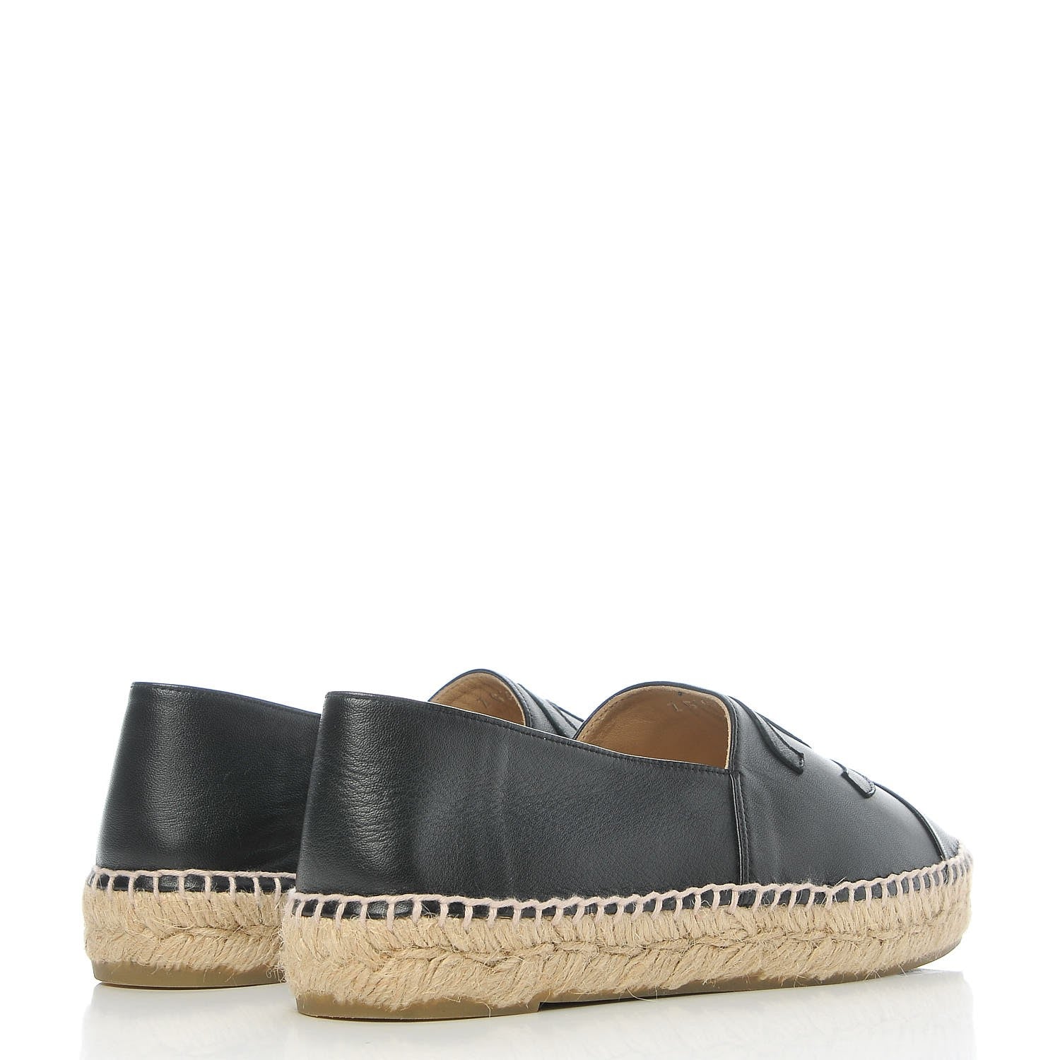 Chanel Lambskin CC Espadrilles 38 Black 4 of 11