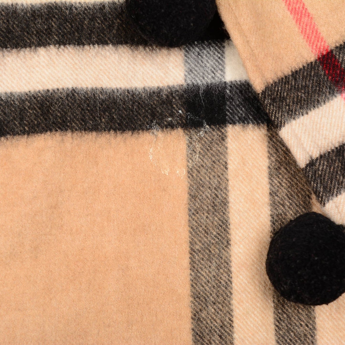 Cashmere House Check Pom Pom Scarf