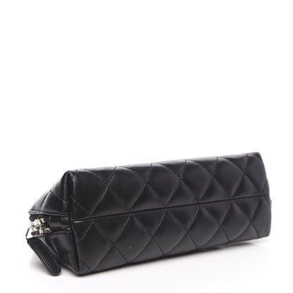 Chanel Lambskin Quilted Cosmetic Case Black 4 of 10