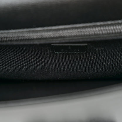 Gucci Azalea Calfskin Web Monochrome Medium Horsebit 1955 Shoulder Bag Black 5 of 9