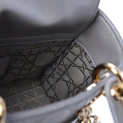 Christian Dior Metallic Lambskin Cannage Mini Lady Dior Grey 6 of 9