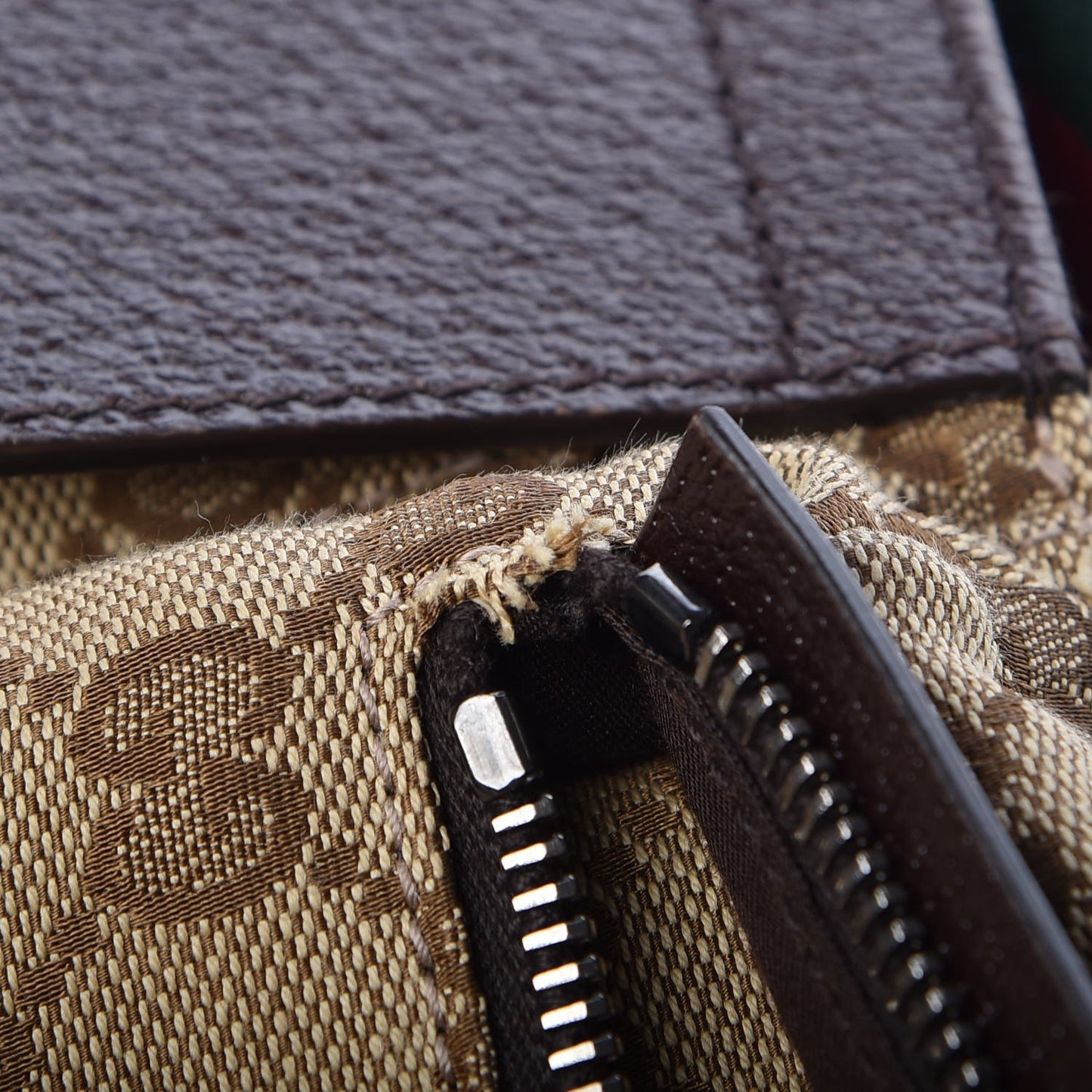 Monogram Web Belt Bag Dark Brown