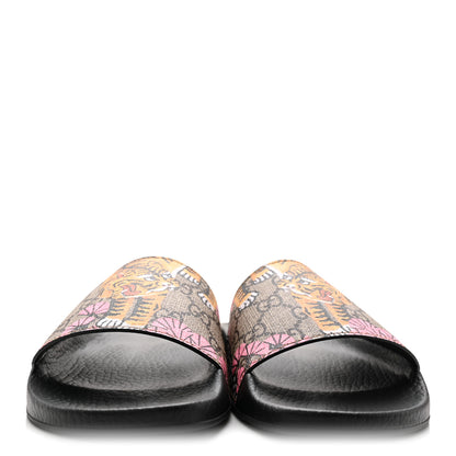 Gucci GG Supreme Monogram Bengal Slide Sandals 38 Beige Pink 2 of 10
