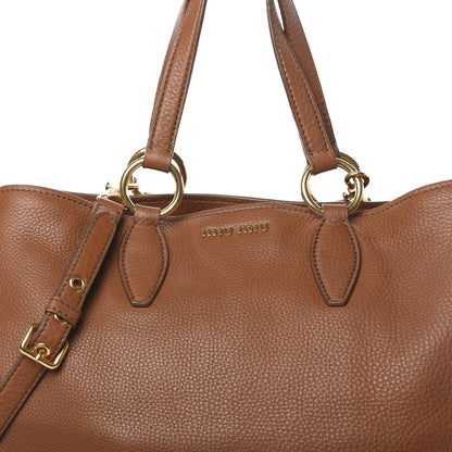 Miu Miu Vitello Daino Tote Canella 13 of 15