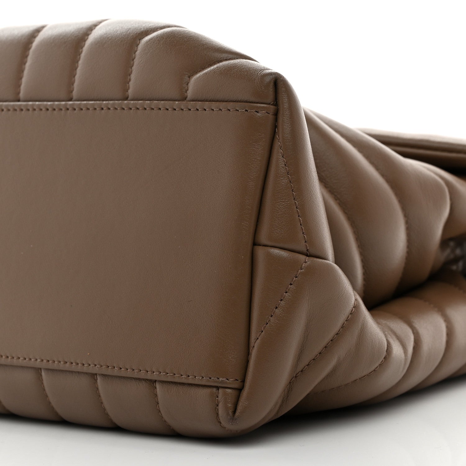 Saint Laurent Calfskin Y Quilted Monogram Medium Loulou Chain Satchel Desert Storm 12 of 12