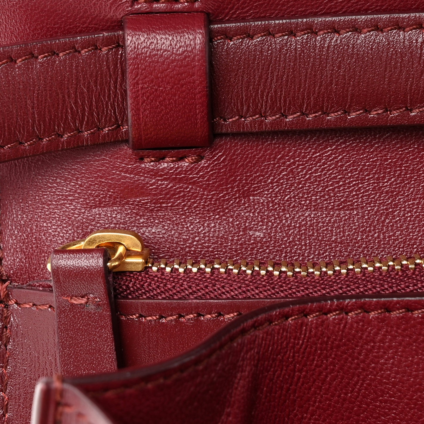 Box Calfskin Medium Classic Box Flap Bag Burgundy