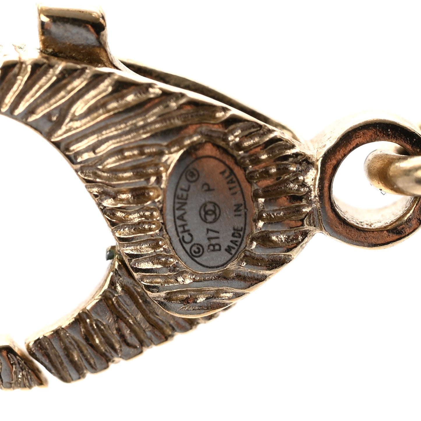 Graduated Pearl CC Long Necklace Gold