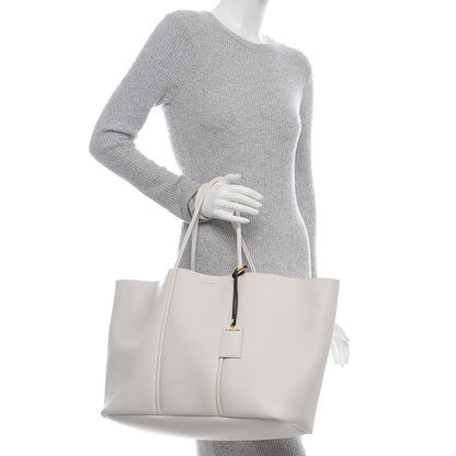 Tom Ford Calfskin Tubo Horizontal Tote Chalk 2 of 7