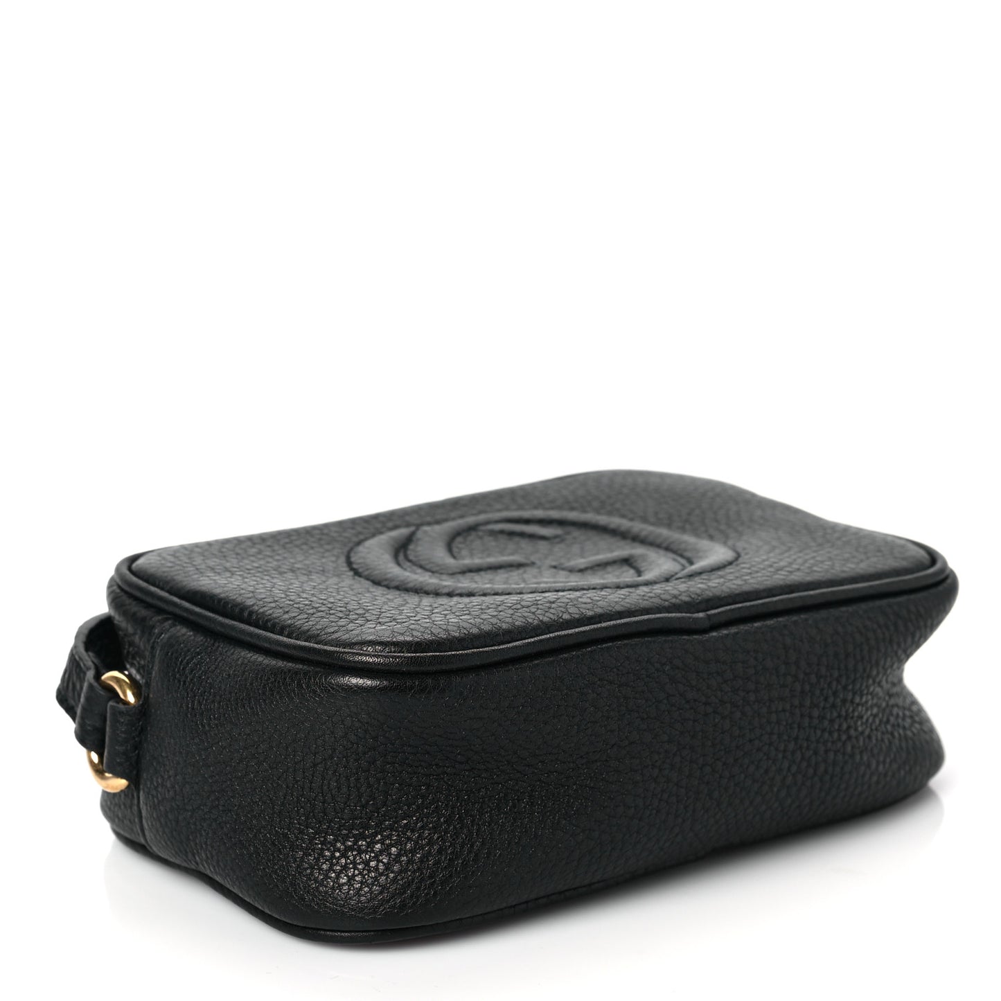 Pebbled Calfskin Mini Soho Disco Bag Black