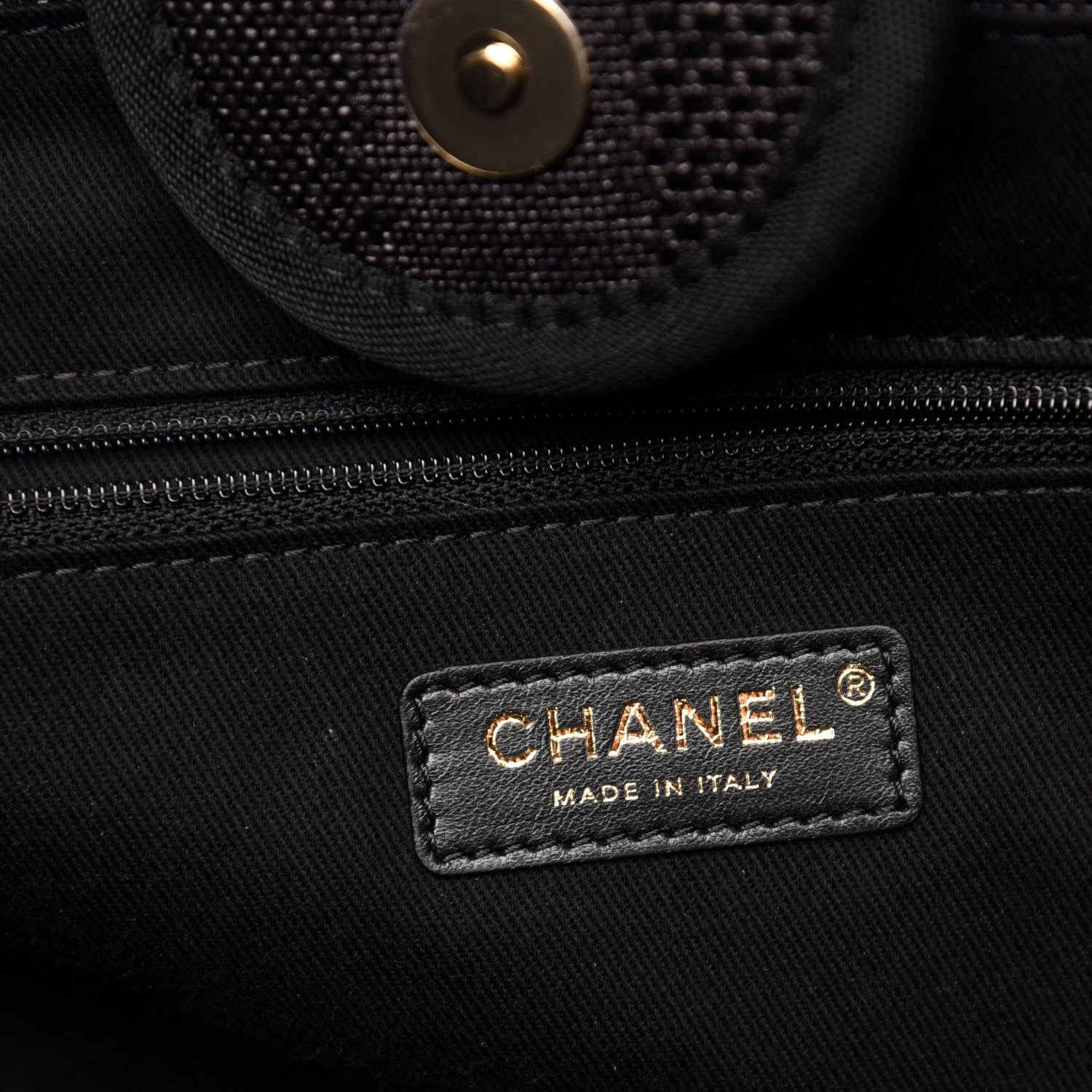 Chanel Mixed Fibers Calfskin Striped Medium Deauville Tote Black 7 of 11