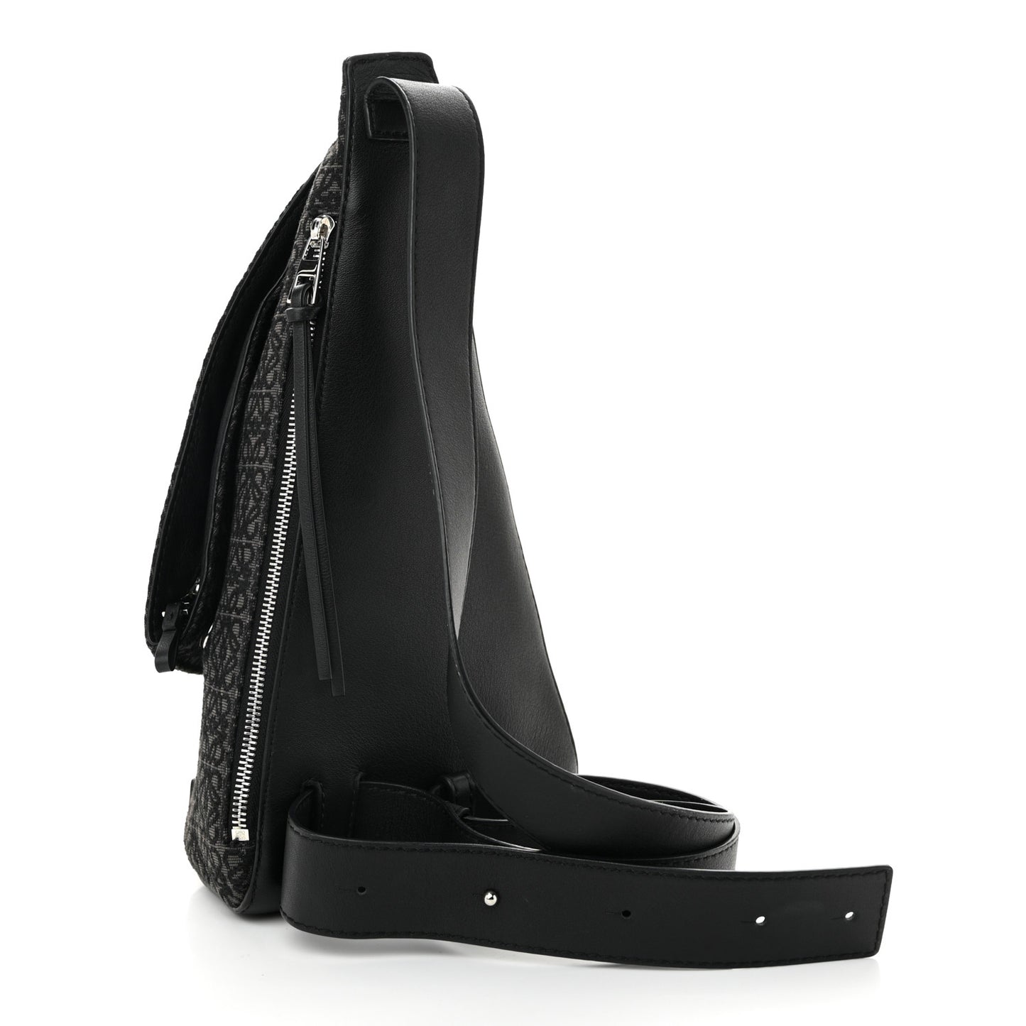 Jacquard Anagram Calfskin Anton Sling Anthracite Black